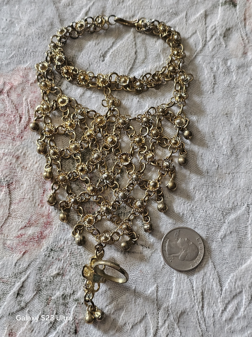 Gold-Tone Statement  Bracelet N ring